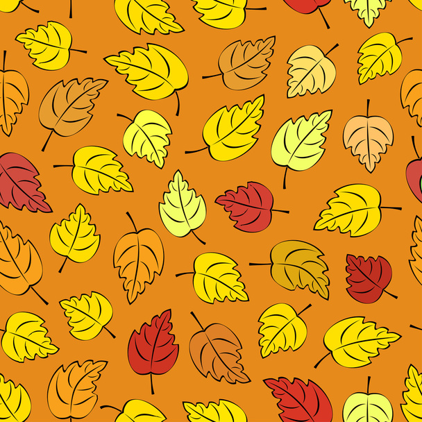 Autumn Leaves Seamless - Вектор, зображення