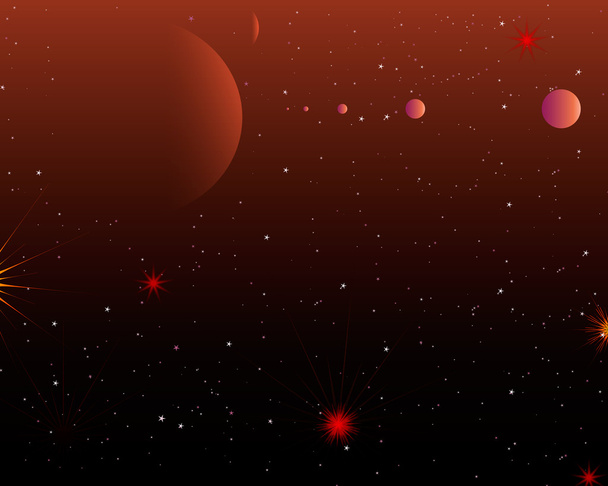 Red Space - Vector, Image