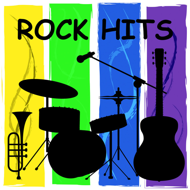 Rock golpea significa banda sonora acústica y gráficos
 - Foto, imagen
