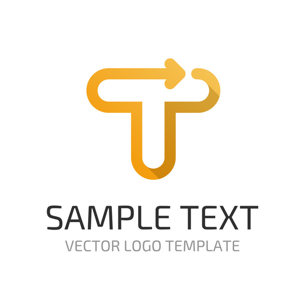 Vector logo template T - ベクター画像
