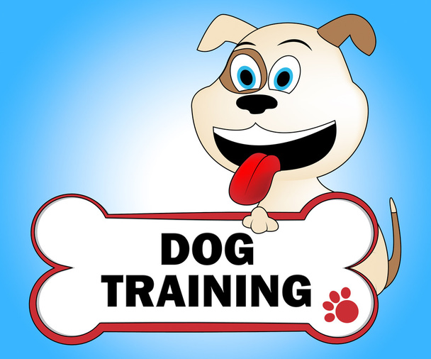 Dog Training Represents Pups Purebred And Teach - Photo, Image