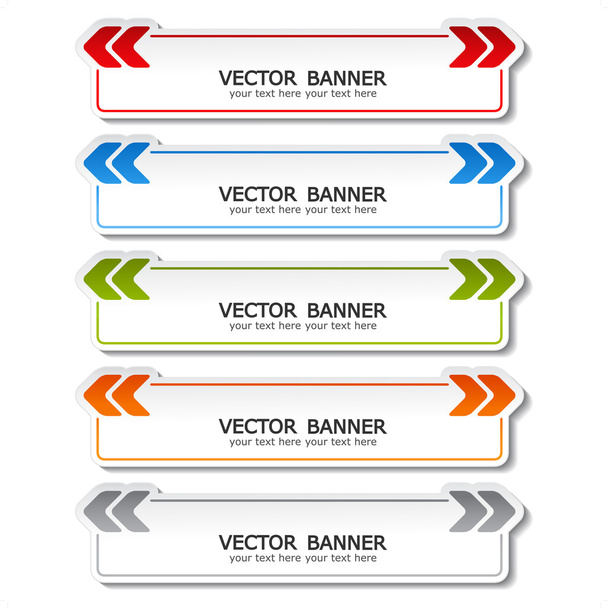 vector set of color banners with arrows - Vektor, kép