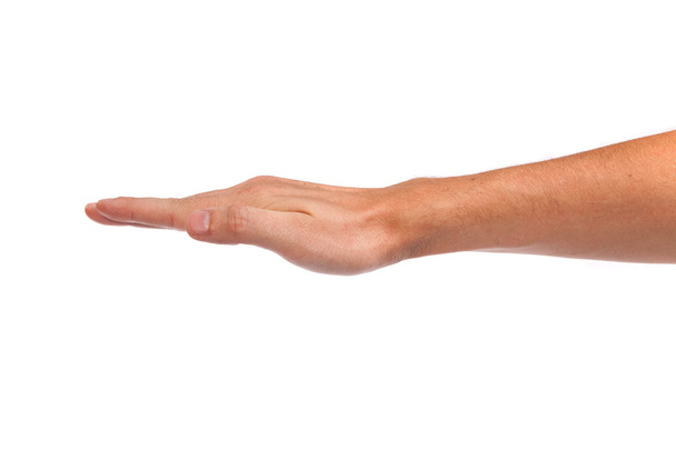 Open palm hand gesture of male hand - Zdjęcie, obraz