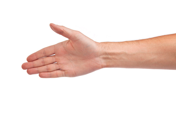ruka muže kdo je ochoten udělat dohodu izolované na whi - Fotografie, Obrázek