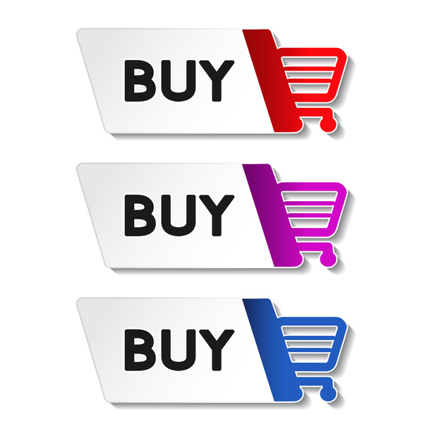 Vector shopping cart item - buy button - Vettoriali, immagini