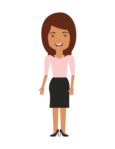 woman avatar isolated icon design - Vector, Image