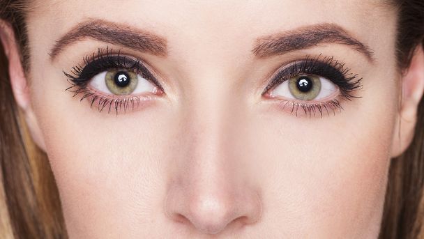 Image de gros plan des yeux de la femme avec maquillage
 - Photo, image