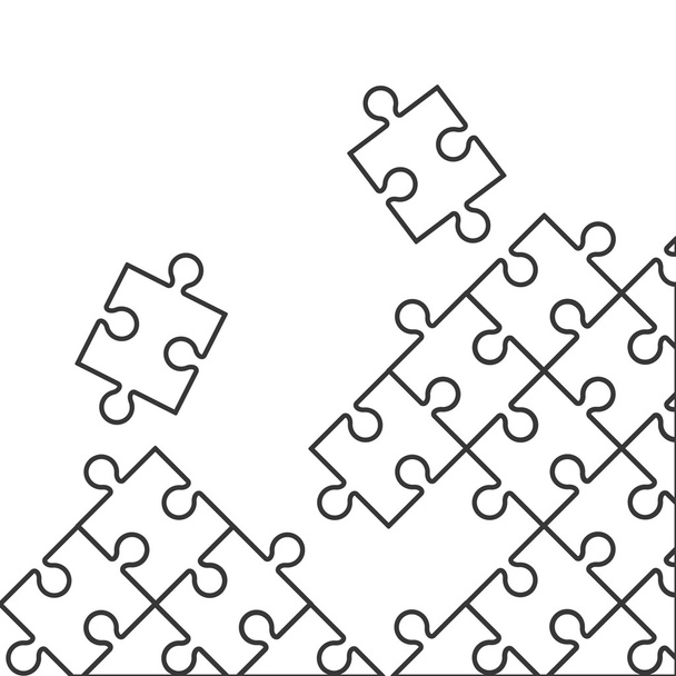 puzzle darab ikon - Vektor, kép