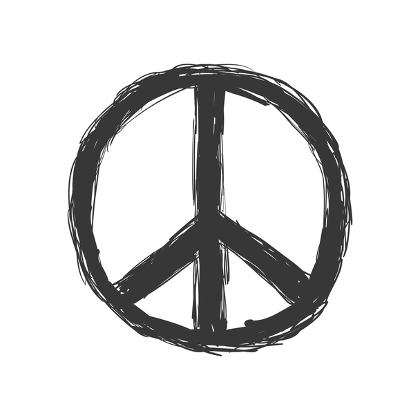 Ícone Hippie Circle. Design de amor e paz. Gráfico vetorial
 - Vetor, Imagem