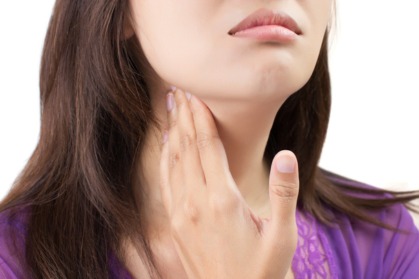 Sore throat woman - Photo, Image