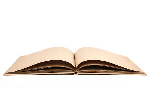 Opened book with blank pages isolated over white background - Φωτογραφία, εικόνα