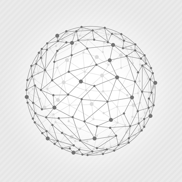 Wireframe mesh ball - Vector, Image
