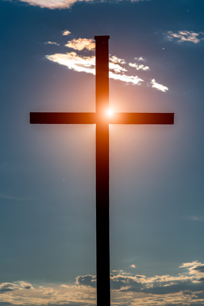 Zachód słońca nad Krzyża - Zdjęcie, obraz