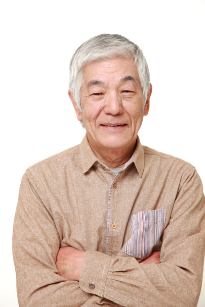 senior Japanese man in a good mood - Fotó, kép