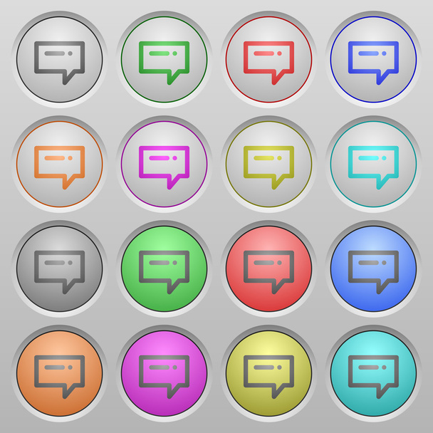 Typing message plastic sunk buttons - Vector, Image