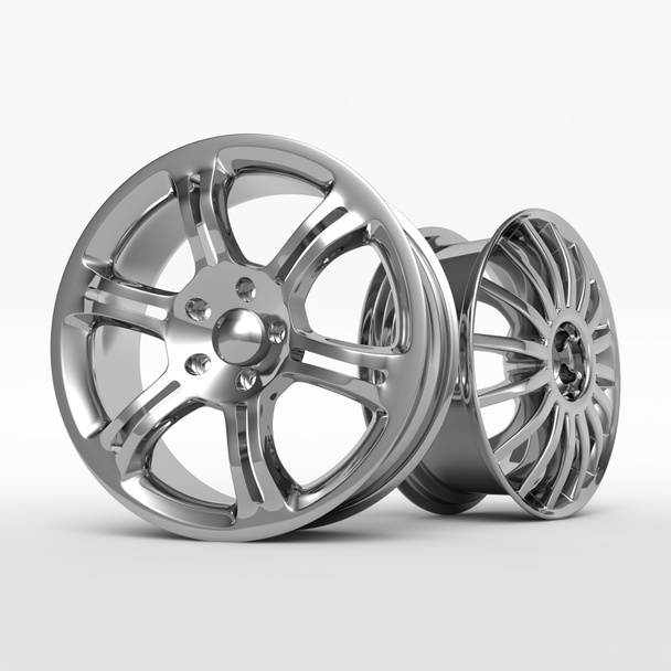 Зображення алюмінієвого колеса 3D високої якості. Біле зображення фігурного сплаву для автомобіля. Найкраще використовується для просування автосалону або автомайстерні буклетів або флаєрів на білому тлі
. - Фото, зображення