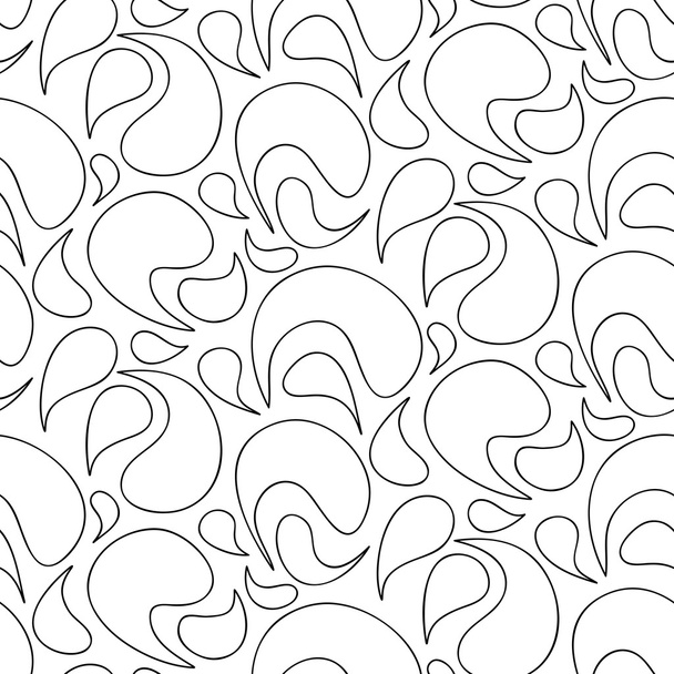 Vector floral background of drawn lines - Vector, Imagen