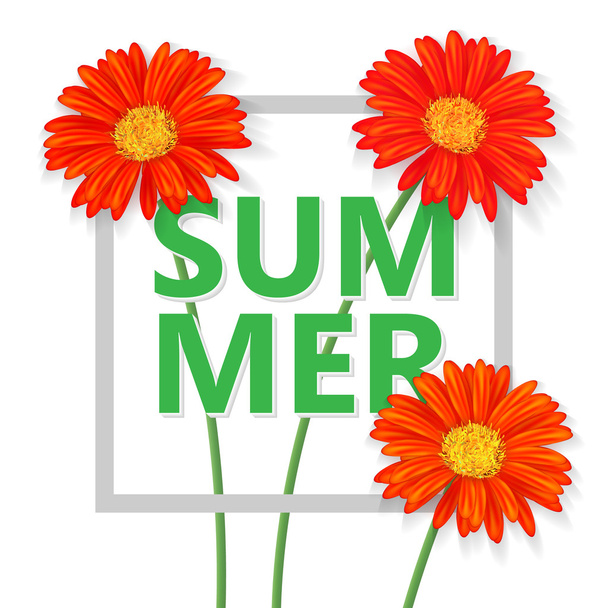 Summer wallpaper, vector background, poster - Vektor, Bild