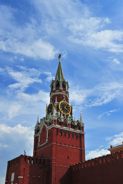 ρολόι του Κρεμλίνου της Μόσχας, Ρωσία (spasskaya πύργο) - Φωτογραφία, εικόνα