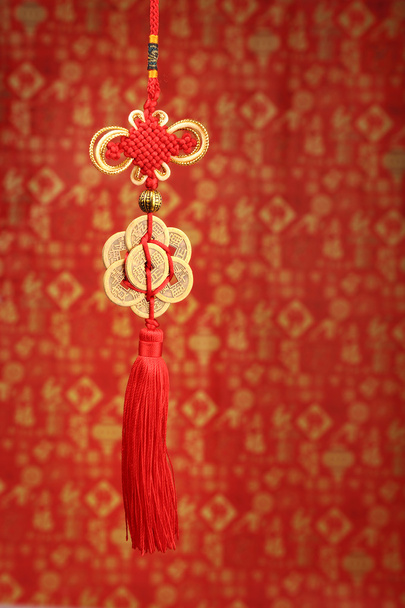 Lucky knot for Chinese new year greeting - Photo, Image