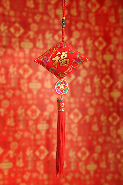 Lucky knot for Chinese new year greeting - Fotografie, Obrázek