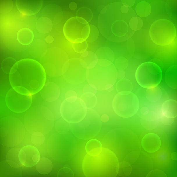 Fondo verde abstracto con luces mágicas
 - Vector, Imagen