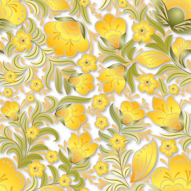 abstract summer seamless floral ornament - Vector, Image