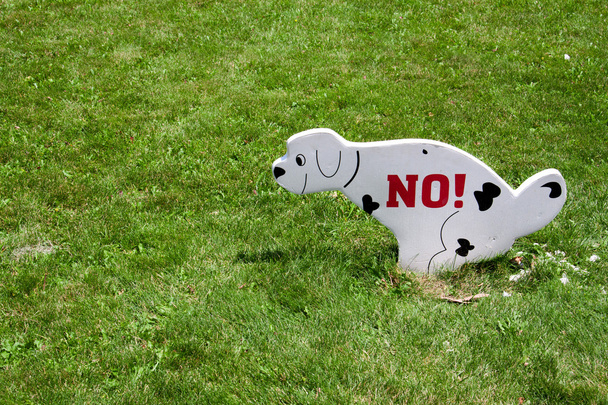 Hundeauslauf auf dem Rasen verboten - Foto, Bild
