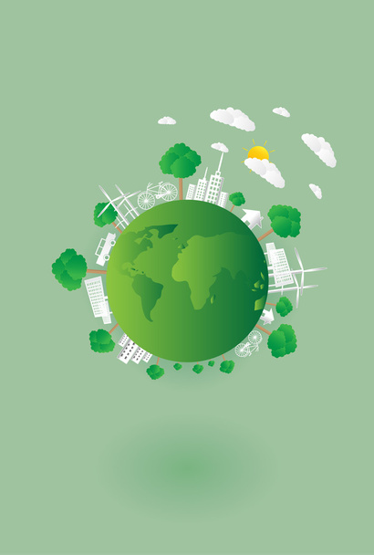 Концепция Save Earth, стиль вырезания бумаги
 - Фото, изображение