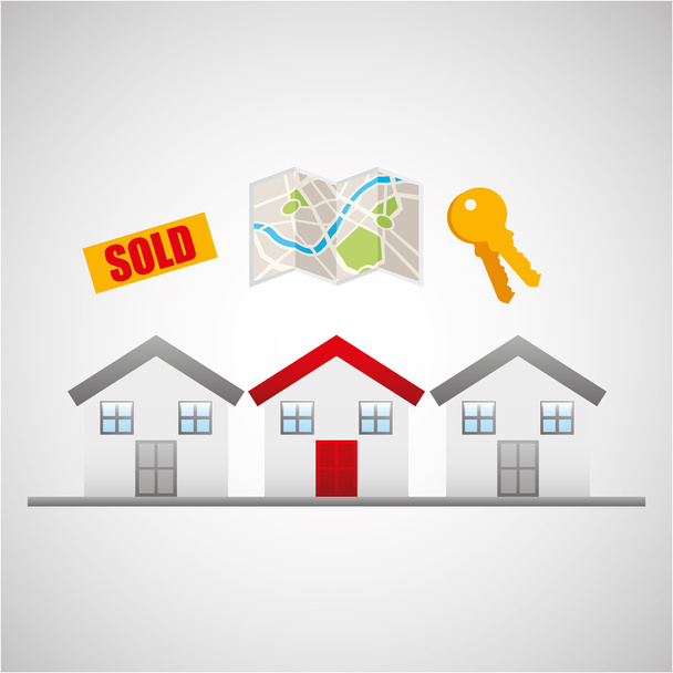 sale house home sold business - Vector, Image