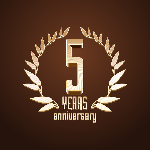 5 jaar jubileum vector logo - Vector, afbeelding