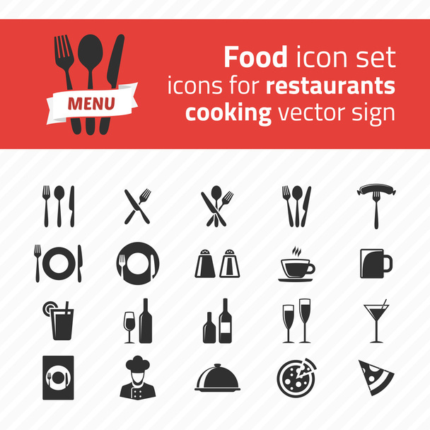 Iconos para restaurantes
 - Vector, Imagen