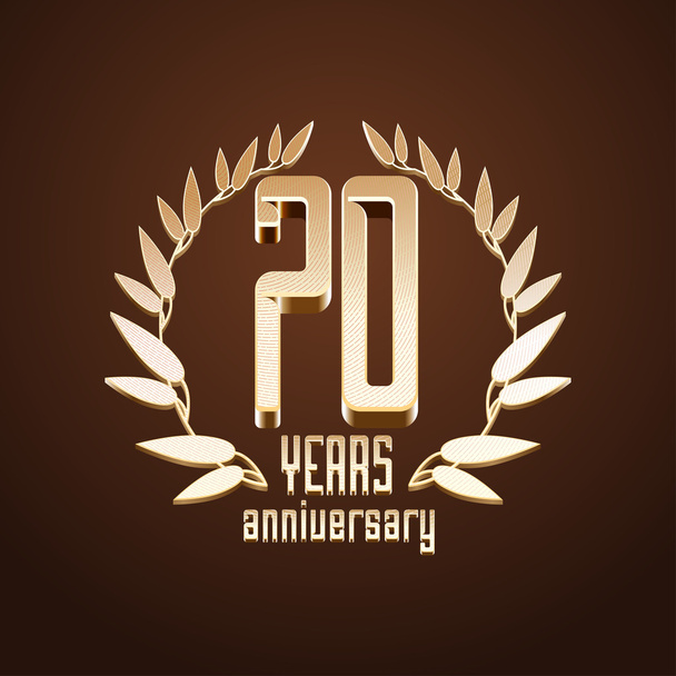 logotipo de vetor de aniversário de 70 anos, ícone - Vetor, Imagem
