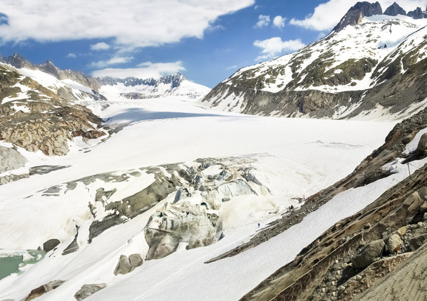 Rhone glacier melting - Foto, afbeelding