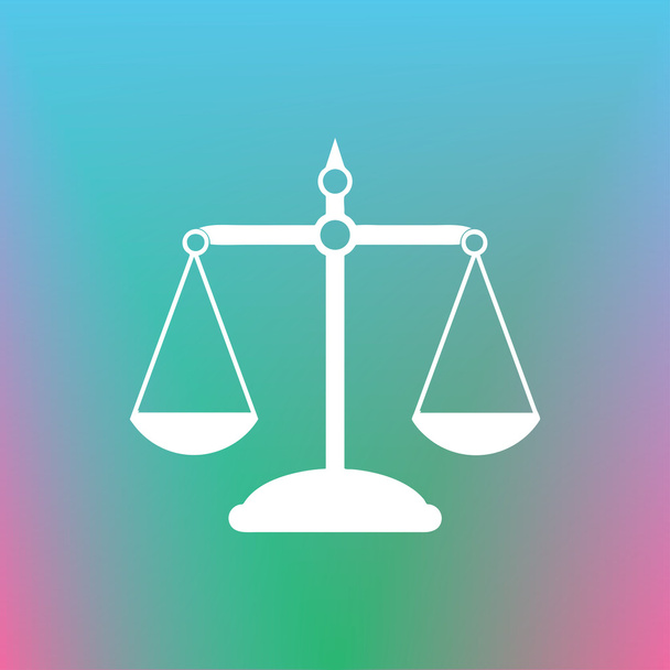 Pictograph of justice scales. - Vector, Image