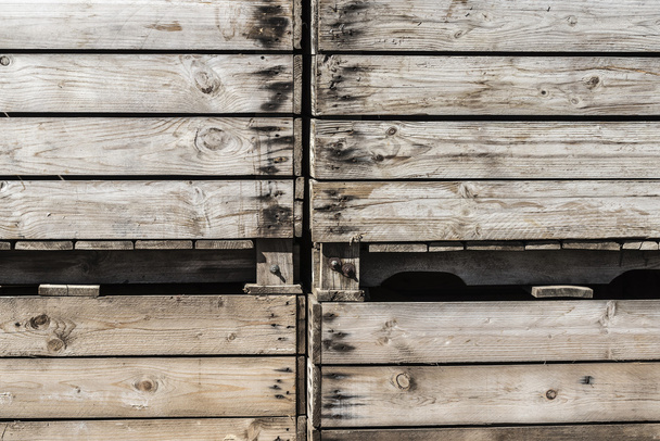 Heap de caixas de madeira velhas
 - Foto, Imagem