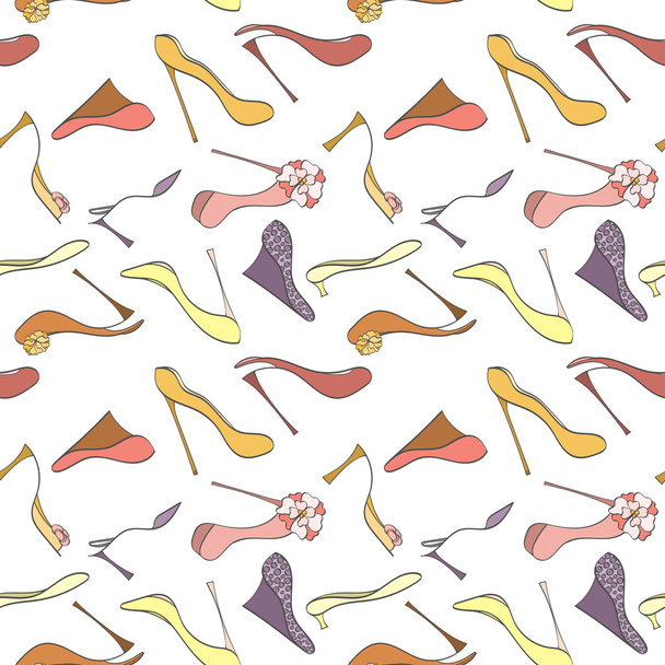 Seamless shoes pattern - Vector, Image