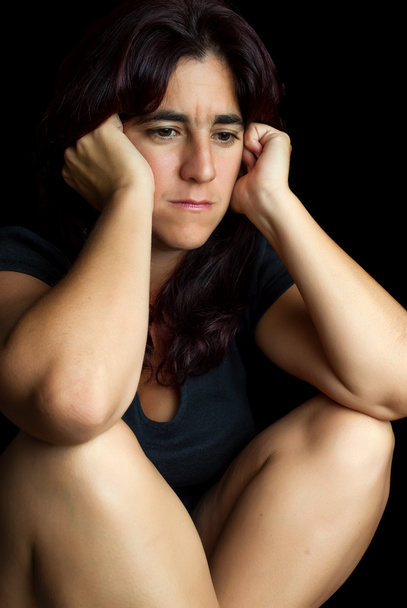 Depressed and worried hispanic woman - Valokuva, kuva