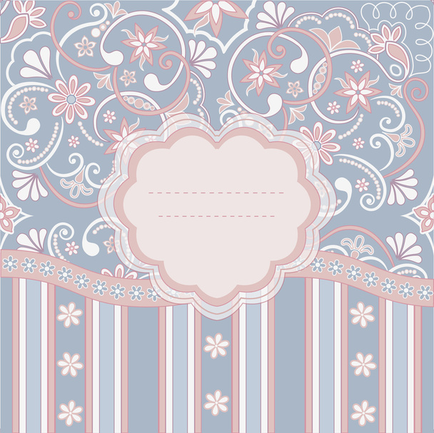 Template greeting card - Vector, Image
