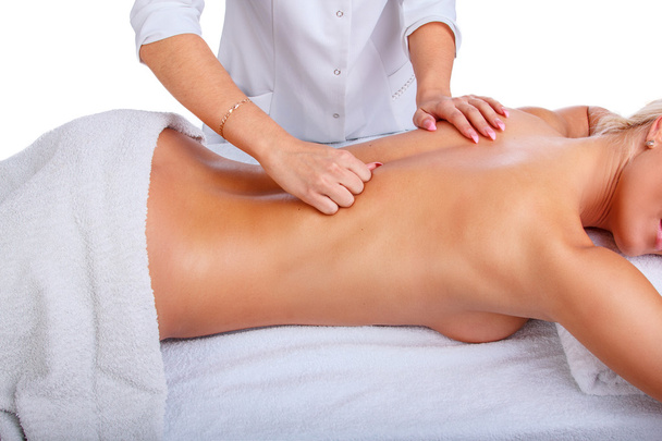 Femmina godendo massaggio alla schiena
 - Foto, immagini