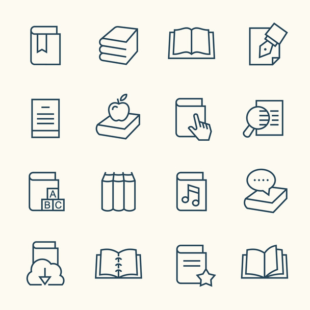Books icons set - Vector, Image