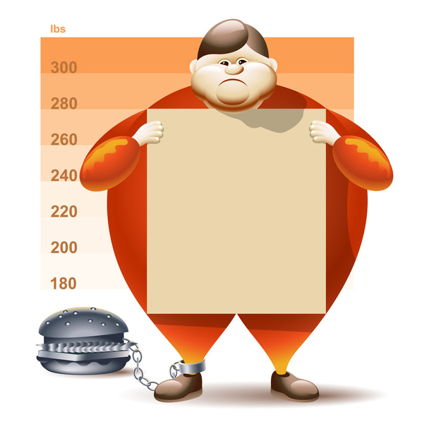 肥満を非難 - ベクター画像