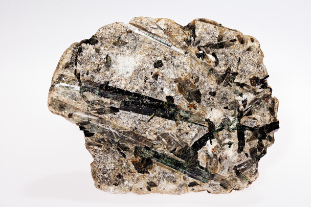 Beyaz arkaplanda talk pudrası bulunan mineral Inosilikatlar - Fotoğraf, Görsel