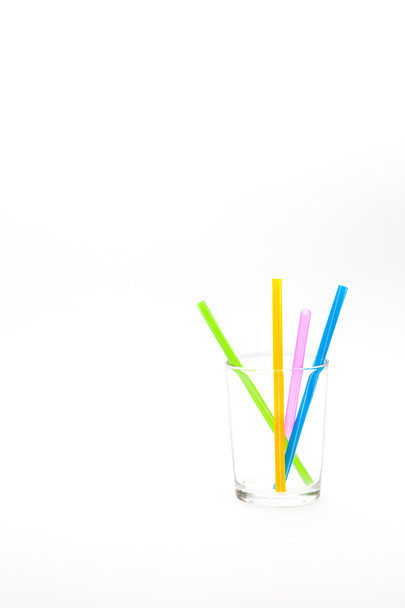 Glass and drinking straws - Photo, Image