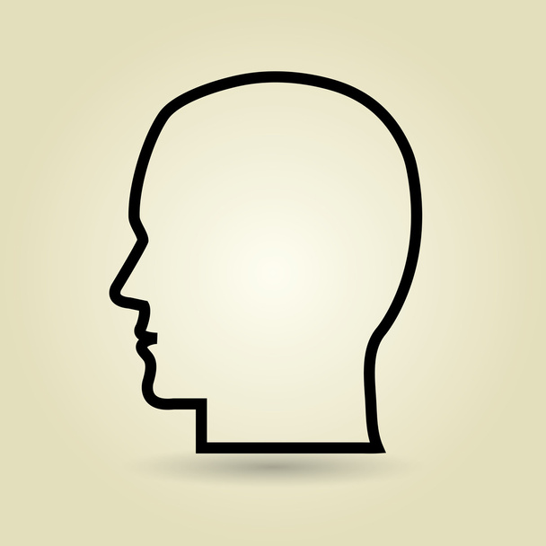 силует голови ізольований дизайн піктограми
 - Вектор, зображення
