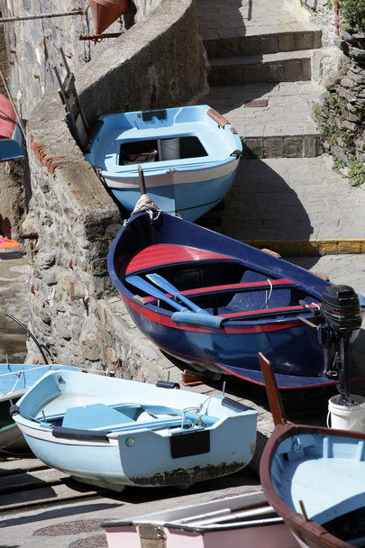 Рибальські човни в Чінкве Терре Італії - Фото, зображення