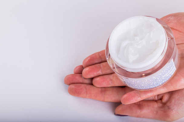White cream in hands - Photo, Image