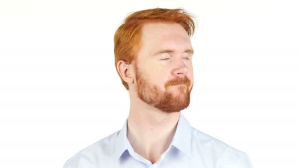 Muotokuva vihainen punaiset hiukset liikemies eri mieltä käsite
 - Materiaali, video