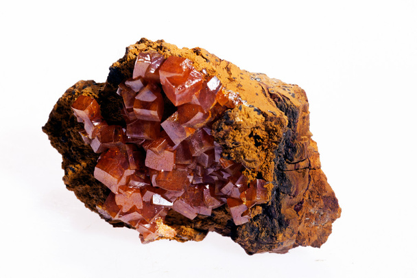 wulfenite natural mineral on the white background - Photo, Image