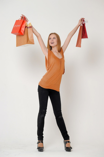 Woman with shopping - Photo, Image